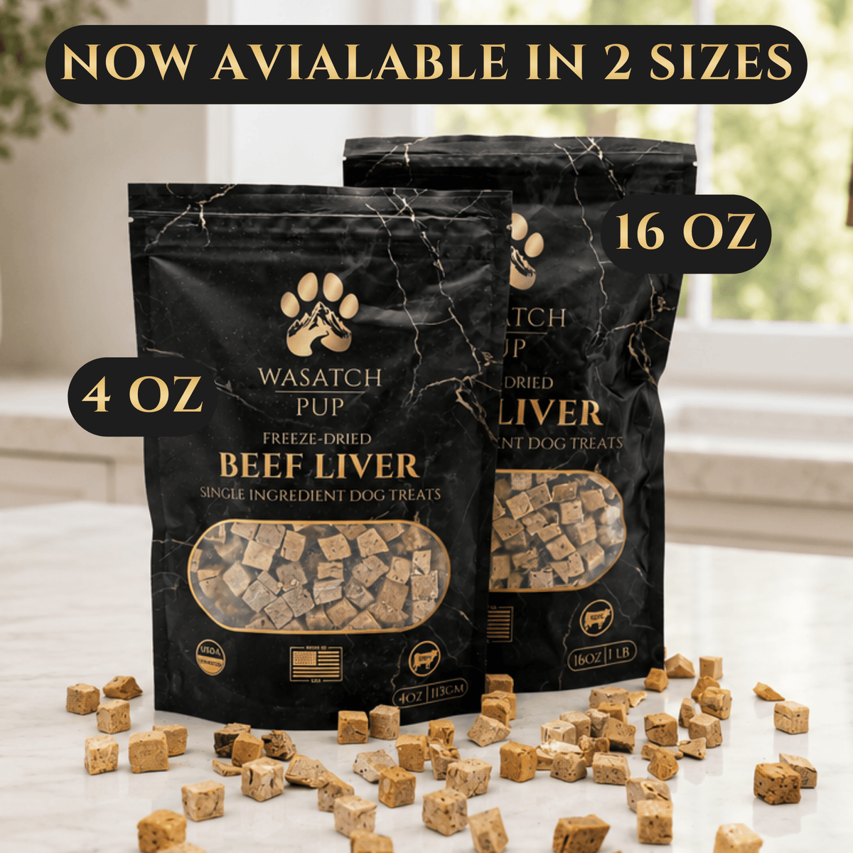 Freeze-Dried Beef Liver Dog Treats - Wasatch Pup