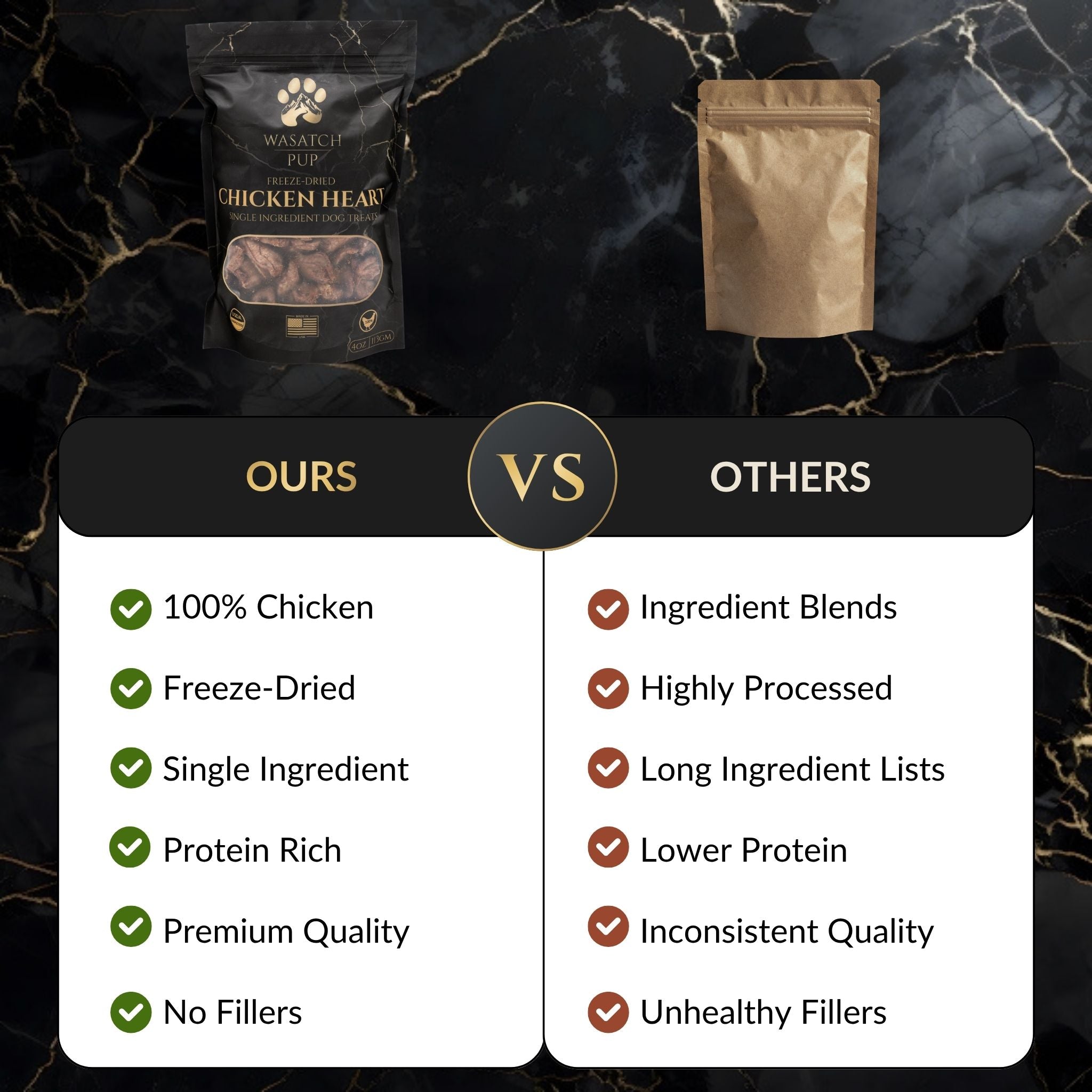 Freeze-Dried Chicken Heart Dog Treats