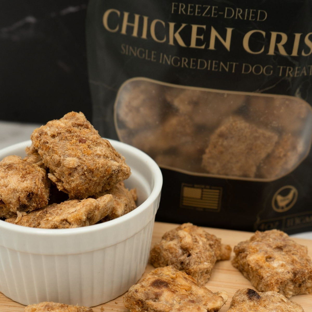 Freeze-Dried Chicken Crisps Dog Treats - Wasatch Pup