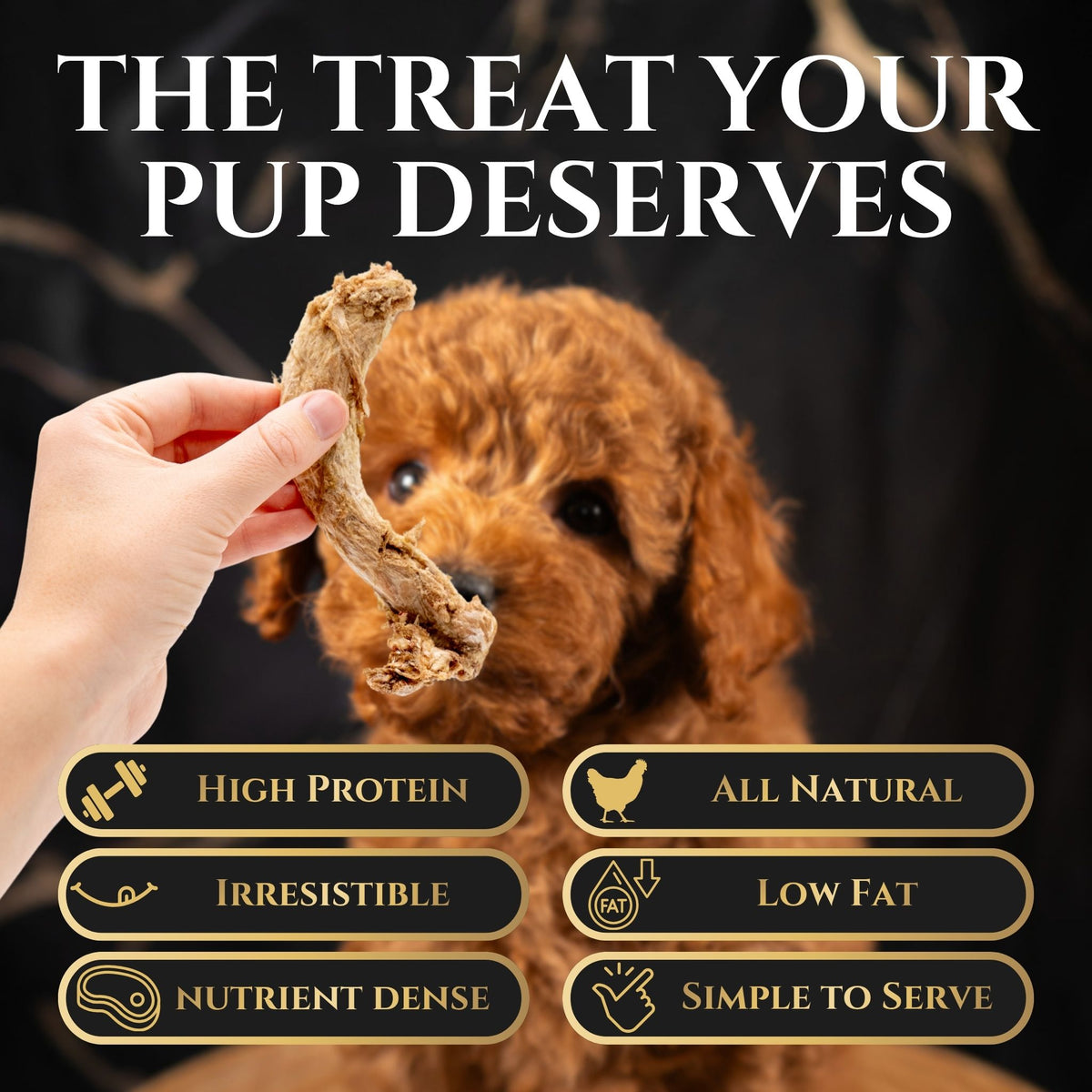 Freeze-Dried Chicken Neck Dog Treats - Wasatch Pup