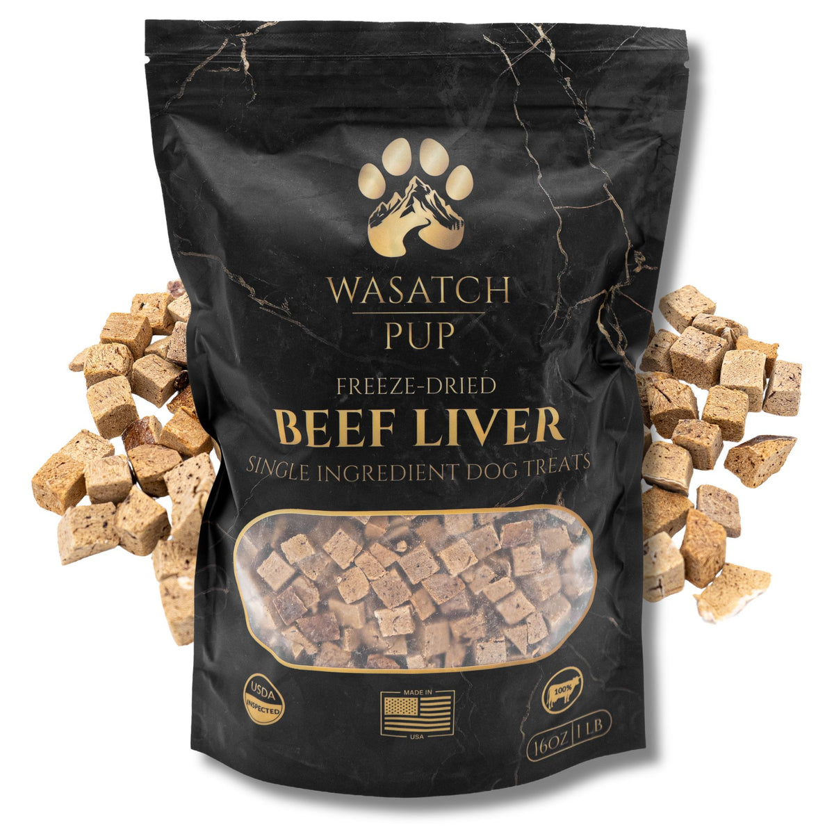 Freeze-Dried Beef Liver Dog Treats - Wasatch Pup