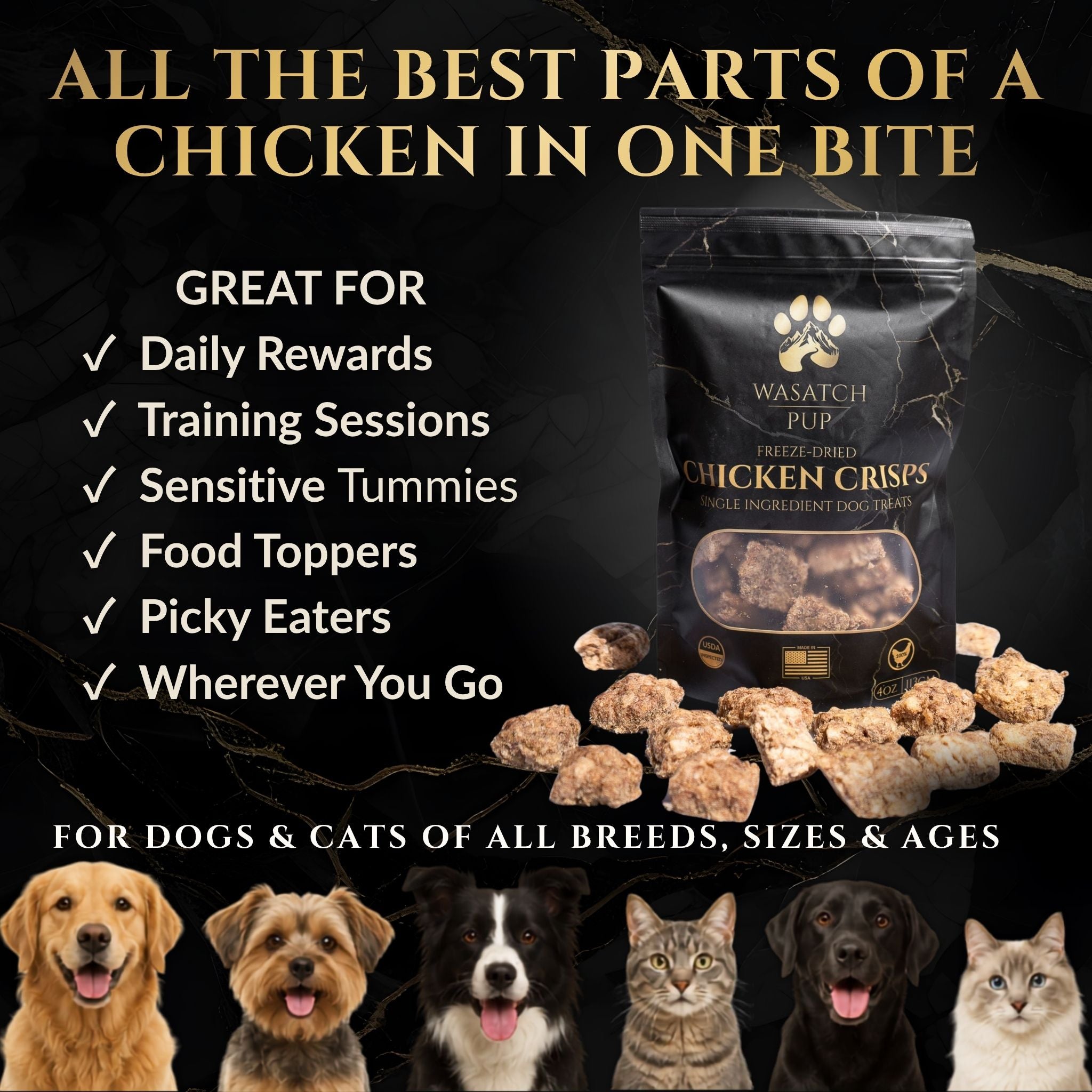 Freeze-Dried Chicken Crisps Dog Treats