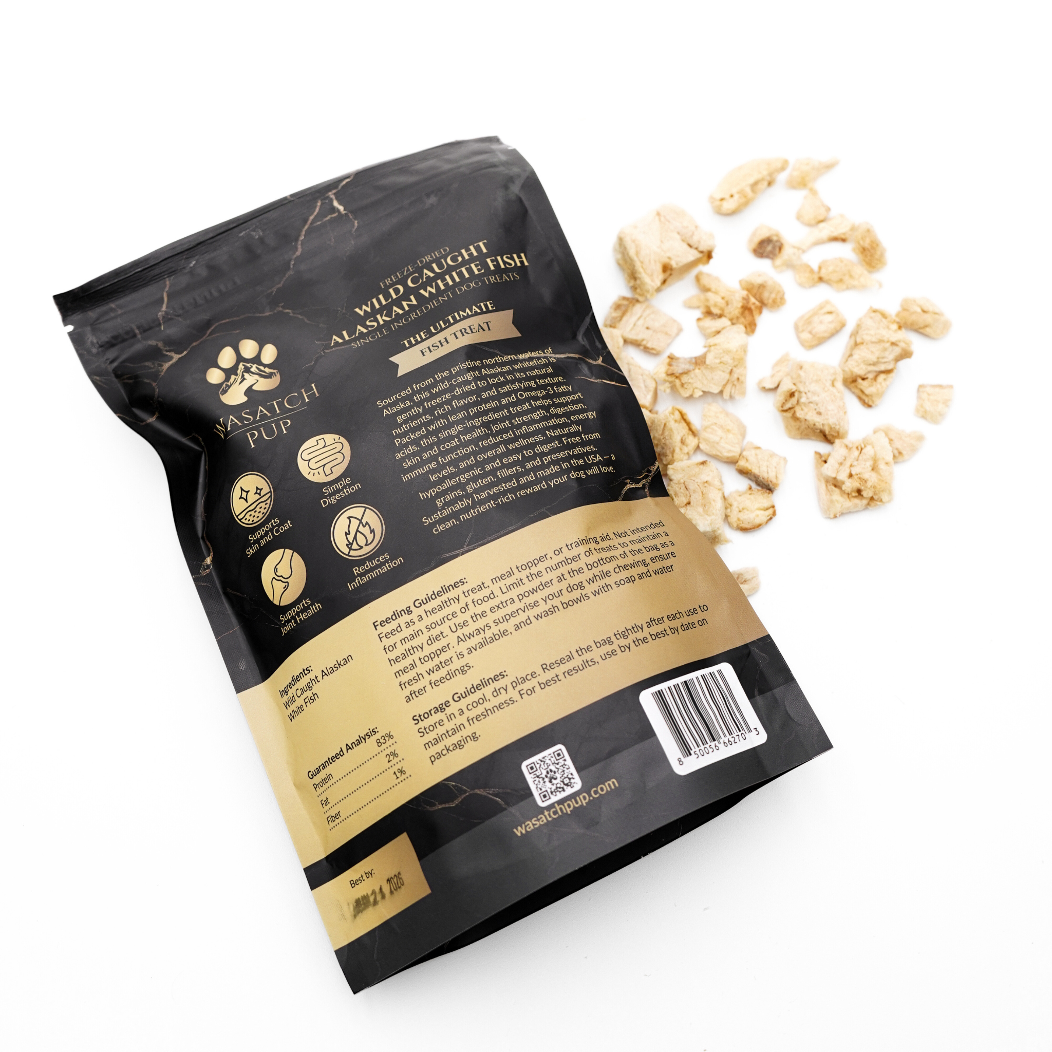 Freeze-Dried Alaskan Whitefish | Single Ingredient Dog Treats