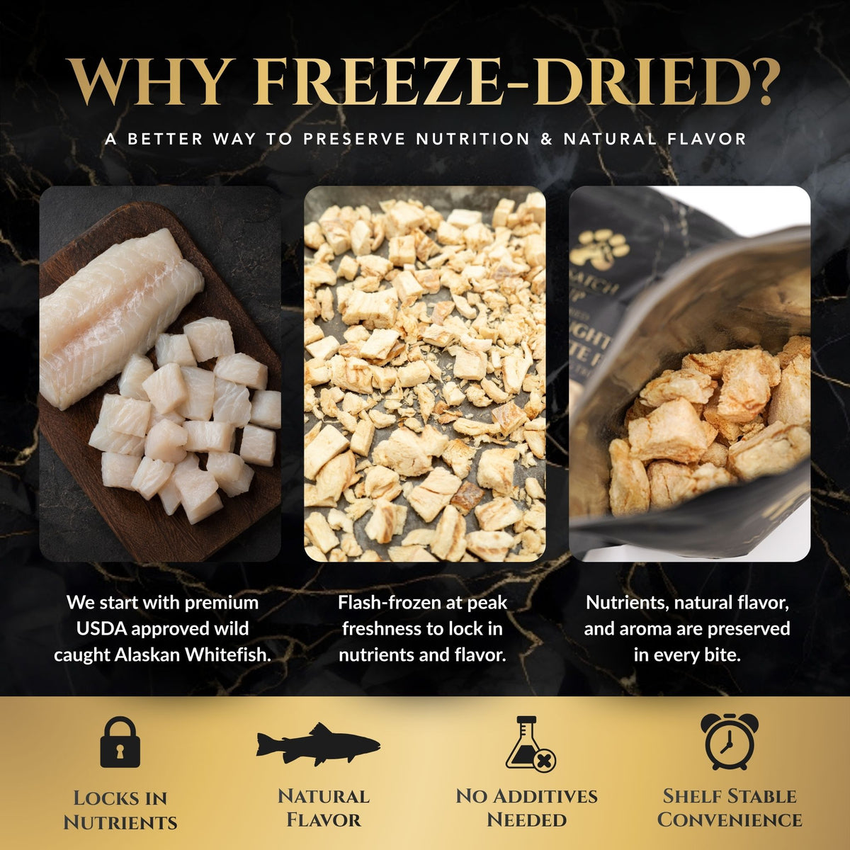 Freeze-Dried Alaskan Whitefish Dog Treats - Wasatch Pup